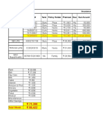 Insurance Premium & Status Policy # Term Policy Holder Premium Due Sun Assurd