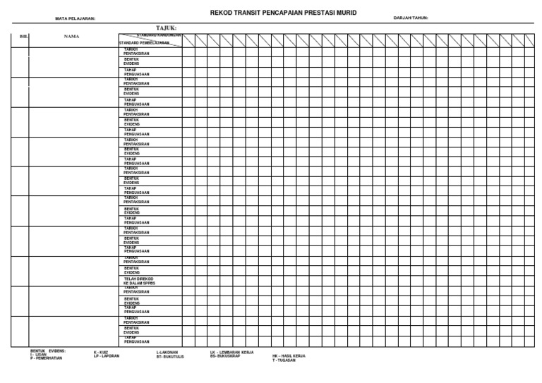 Rekod Transit Pencapaian Murid UMUM | PDF