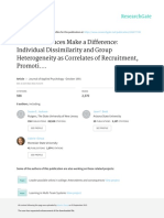 Some Differences Make A Difference Individual Dissimilarity and Group Heterogeneity As Correlates of Recruitment, Promotions, and Turnover