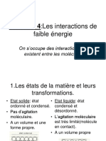 Partie 2 Chapitre 4 Les Interactions de Faibles Énergies