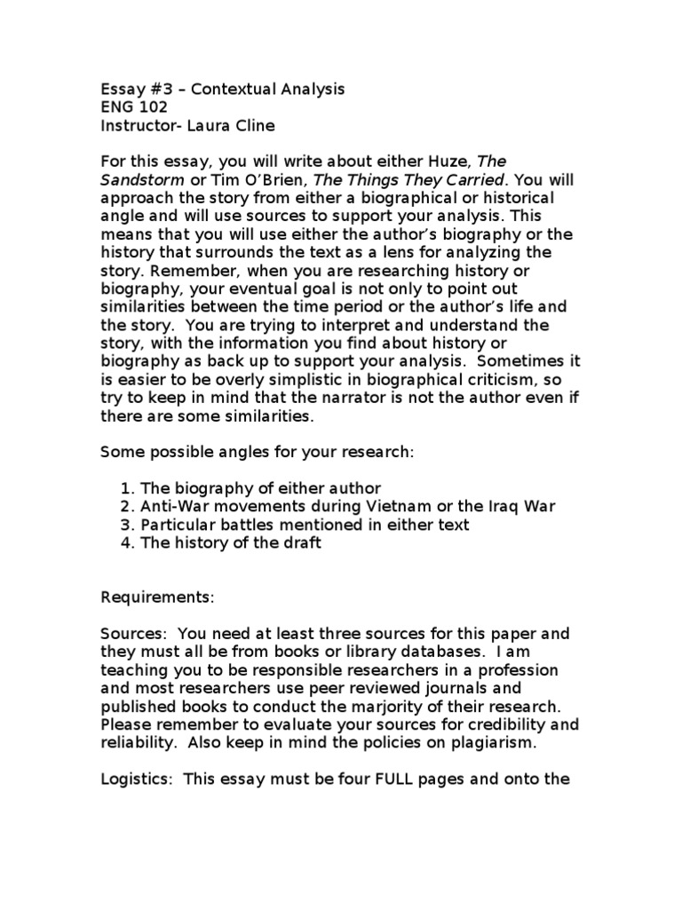 Contextual Analysis Essay Guidelines | PDF | Social Science | Philosophy
