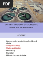 Eat 356/4 - Wastewater Engineering: Sludge Removal Management