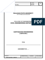 CETE 543 Earthquake Engineering Assignment Ratings