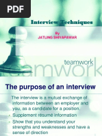 Interview Techniques: by Jatling Shivapawar