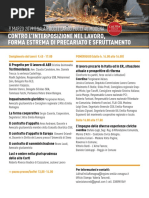 Contro l’interposizione nel lavoro forma estrema di sfruttamento - Il programma aggiornato