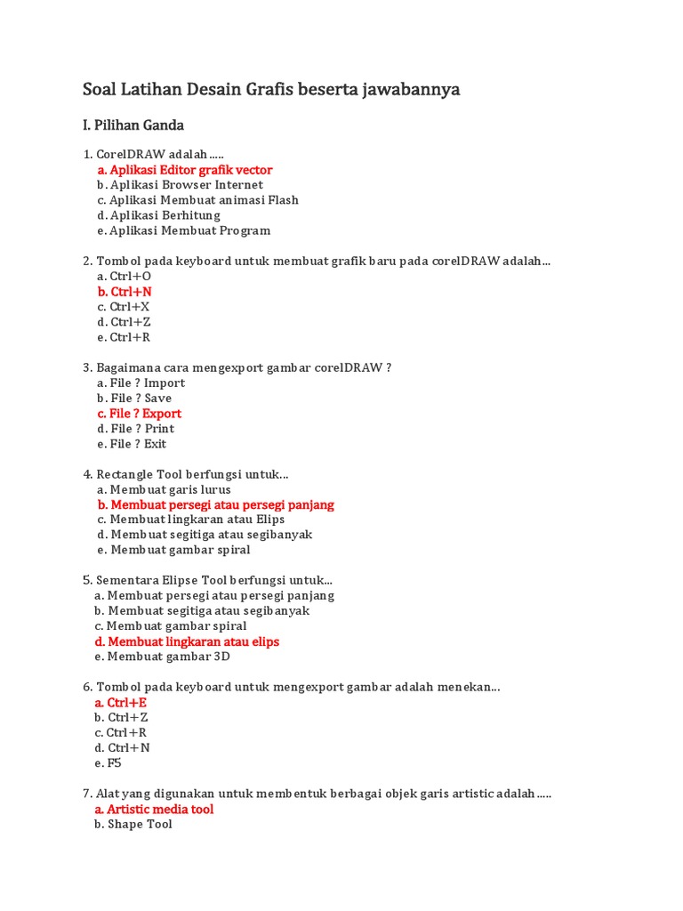 Soal Latihan Desain Grafis Rismax