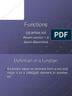 Functions: CS/APMA 202 Rosen Section 1.8 Aaron Bloomfield