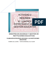 Actividad 2 Resumen El Control Estratégico de La Gestión Educativa