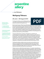 Wolfgang Tillmans Serpentine Press Release 22.04.10
