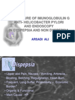 The Feature of Imunoglobulin G Anti-Helicobacter Pylori and Endoscopy in Dyspepsia and Non Dyspepsia