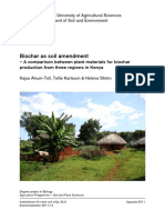 Biochar as soil amendment in Kenya: A comparison of plant materials