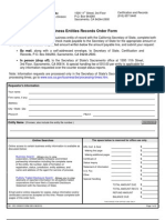 CA BUSINESS ENTITY RECORDS ORDER FORM-CHECK YOUR SECURITIES TRUST Etc.