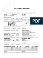 Welding Procedure Specification: WPS For SS Material 316 For SW and Fillet Joint Desighn (GTAW+SMAW)