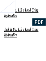 Jack It Up! Lift A Load Using Hydraulics