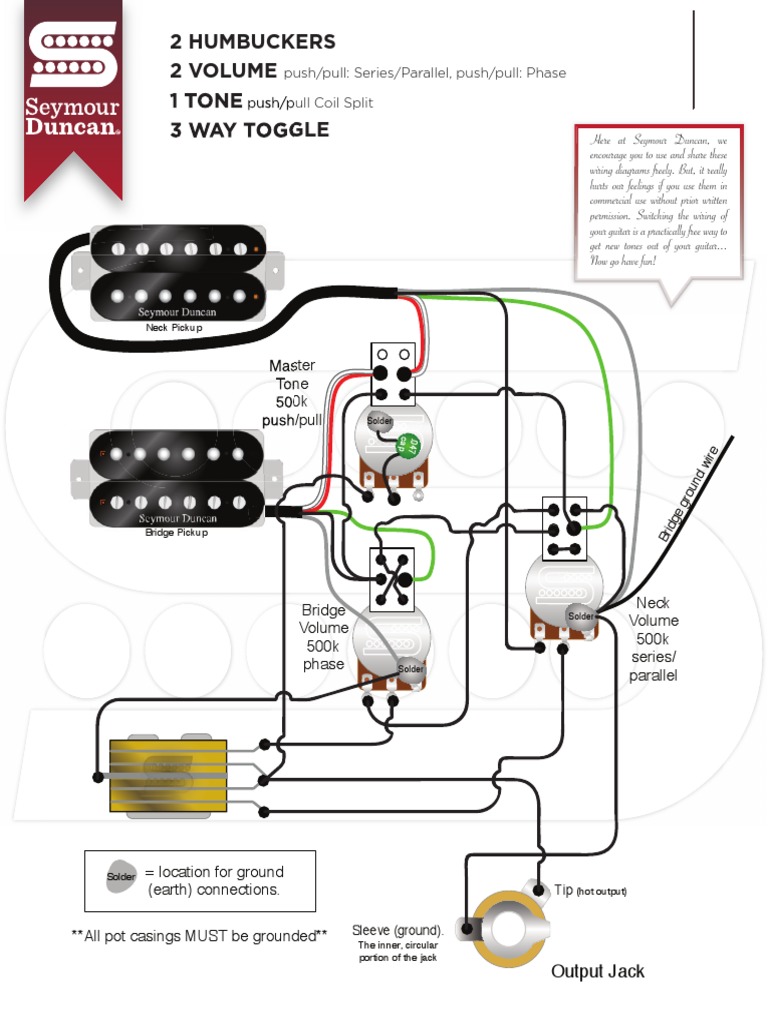 Два хамбакера схема. Хамбакер Seymour Duncan. Схема подключения хамбакера Seymour Duncan. Распайка Seymour Duncan les Paul. Схема распайки электрогитары 1 хамбакер.