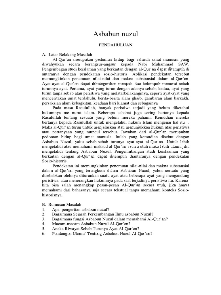 Sebab Sebab Turunya Surat Al Kafirun Berbagai Sebab