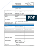 Audit Schedule Surveillance: Master Data of Organisation