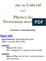 Introduction To Newtonian Mechanic CALTECH 3