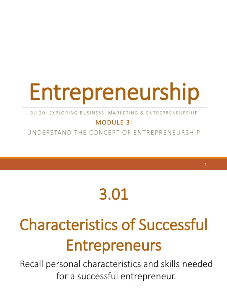 Module 3 Entrepreneurship PDF Business Plan Entrepreneurship