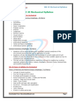 SSC JE Mechanical Syllabus