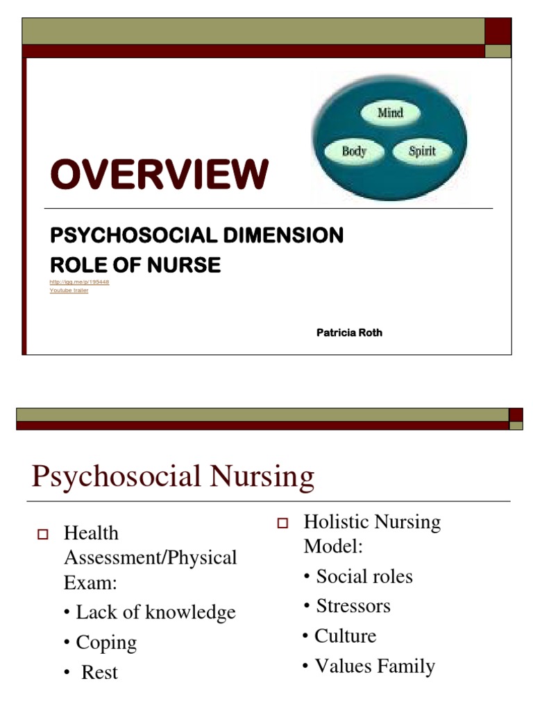 Psychosocial Nursing Assessment Overview | PDF | Psychosocial | Nursing