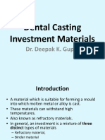 Dental Casting Investment Materials: Dr. Deepak K. Gupta