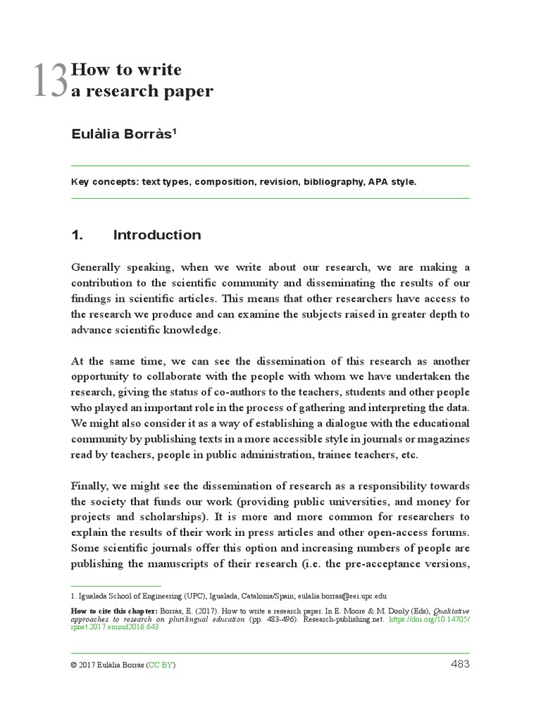How To Write Research Paper | PDF | Citation | Thesis