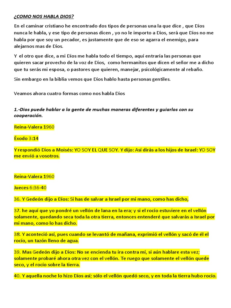 Como Habla Dios PDF espíritu Santo Epístola a los hebreos