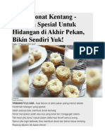 Resep Donat Kentang