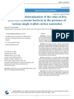 Simultaneous determination of the ratio of live, dead and adherent bacteria in the presence of various single-walled carbon nanotubes