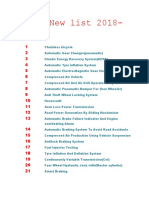 New Bicycle and Automotive Technologies List for 2018-19