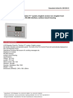 LCD Repeater Panel For "Solution F1" System, English Version Incl. English Front Fascia, Graphics LC Module, RS-485 Interface, Surface Mount Housing