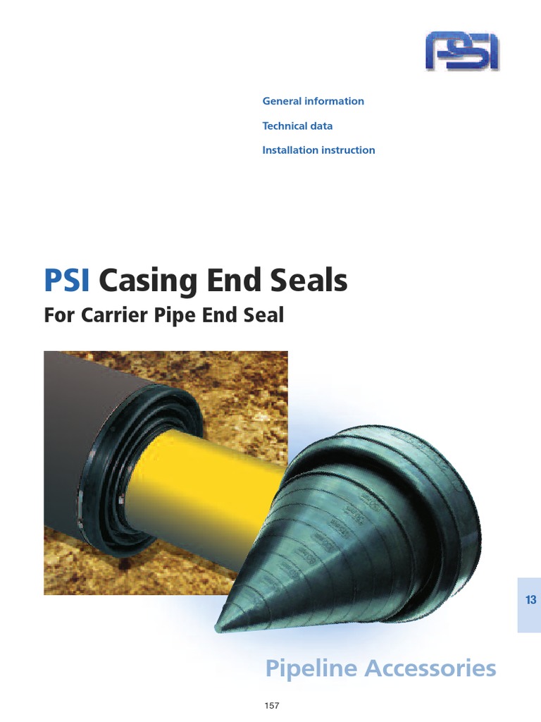 PSI Casing End Seals for Carrier Pipe End Seal Duct (Flow) Pipe