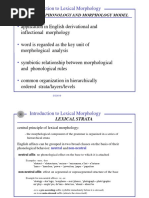 Lexical Morphology 1