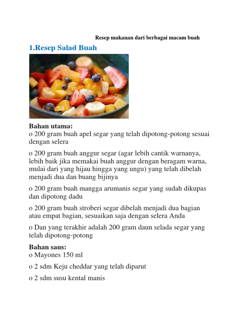 Cara Membuat Salad Buah Dalam Bahasa Inggris Okezone