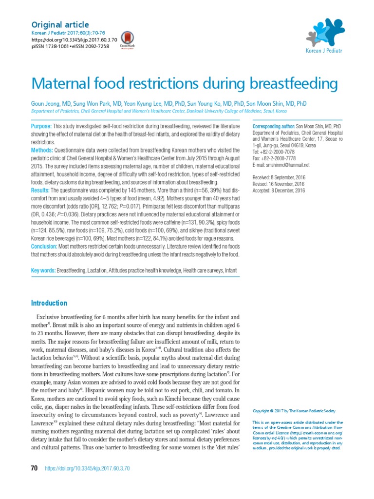 Maternal Food Breastfeeding PDF Breastfeeding Docosahexaenoic Acid
