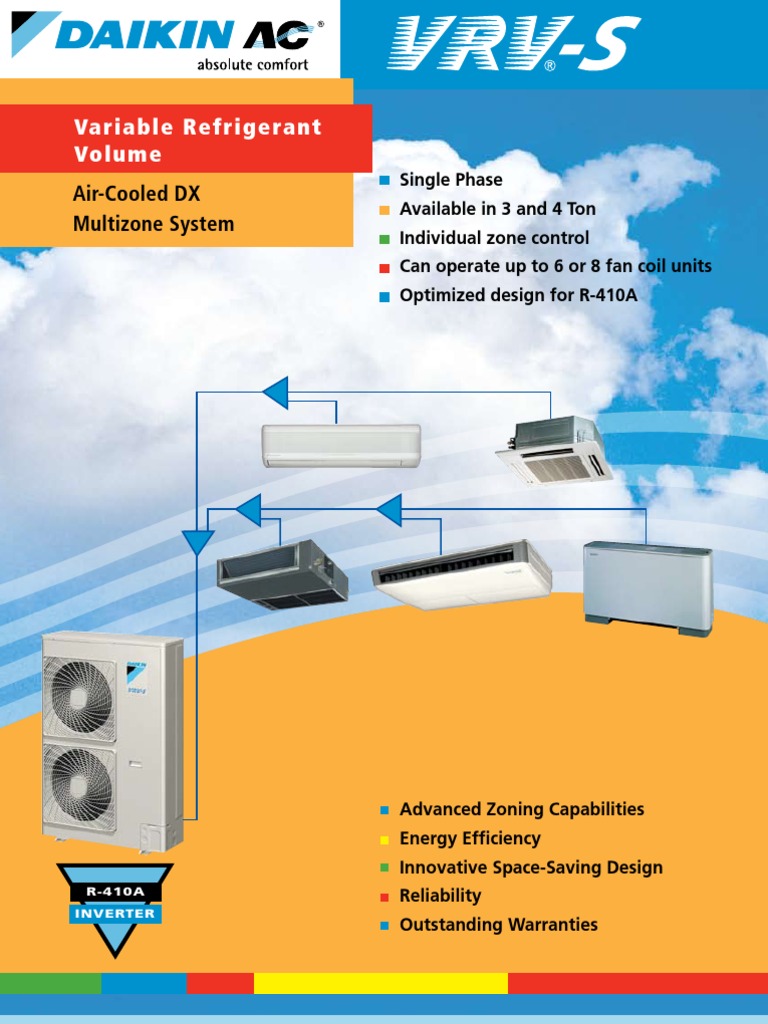 VRV-S Leaflet - LVSUSE08-08C - Daikin | PDF | Hvac | Heat Pump