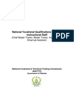 National Vocational Qualifications for TVET Instructional Staff