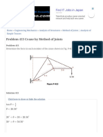 Problem 413 Crane by Method of Joints - Engineering Mechanics Review PDF