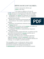 Características de los valores: durabilidad, integralidad y más