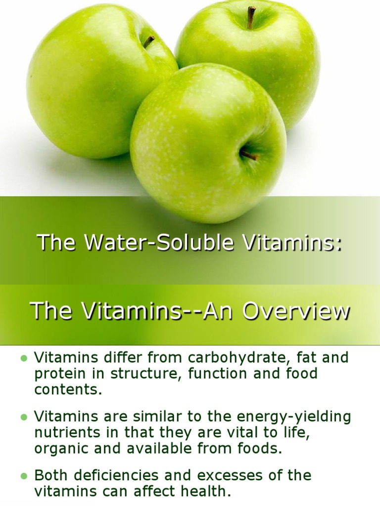 An InDepth Look at the WaterSoluble Vitamins B1, B2, B3, B6, Folate