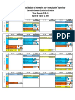 Second in Sem Exam Schedule Winter 2018-19