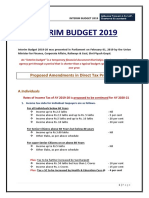 Interim Budget 2019: Proposed Amendments in Direct Tax Provisions