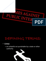 Crimes Against Public Interest