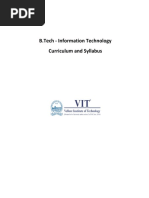 B.Tech - Information Technology Curriculum and Syllabus