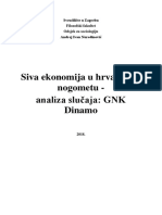 Siva Ekonomija U Hrvatskom Nogometu - Analiza Slučaja: GNK Dinama