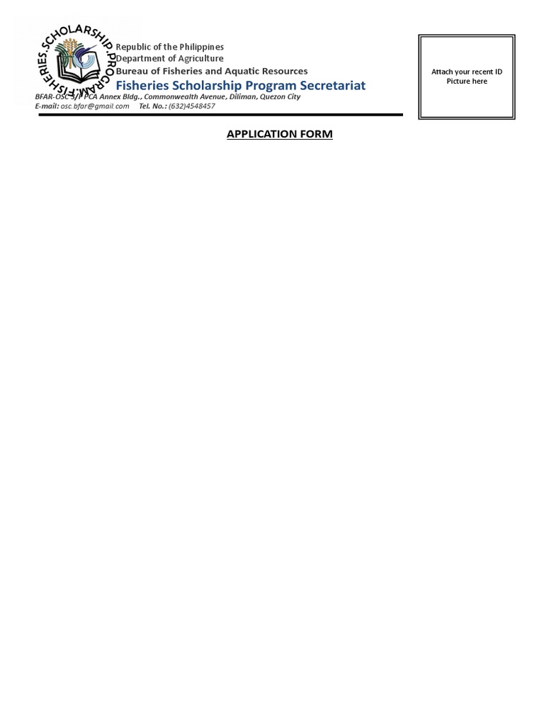 Scholarship Application Form | PDF | Postgraduate Education | Legal ...