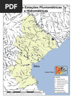 Mapa de Estacoes Pluviométricas e Hidrométricas da Província de Sofala