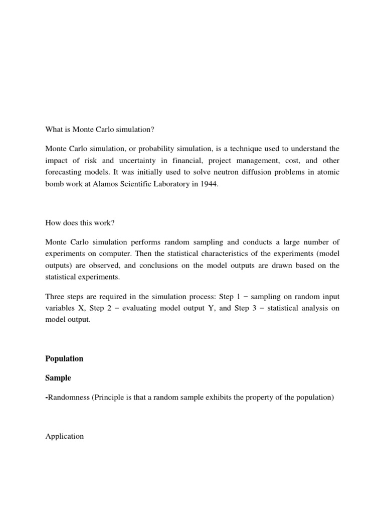 What Is Monte Carlo Simulation PDF Monte Carlo Method Conceptual