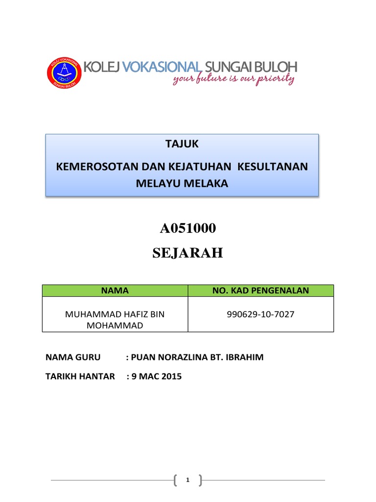 Folio Sejarah Hafiz Pdf